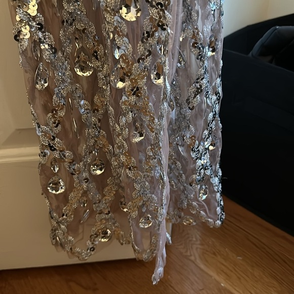 Celebrity Inspired Silver Gem Dress - Picture 8 of 8